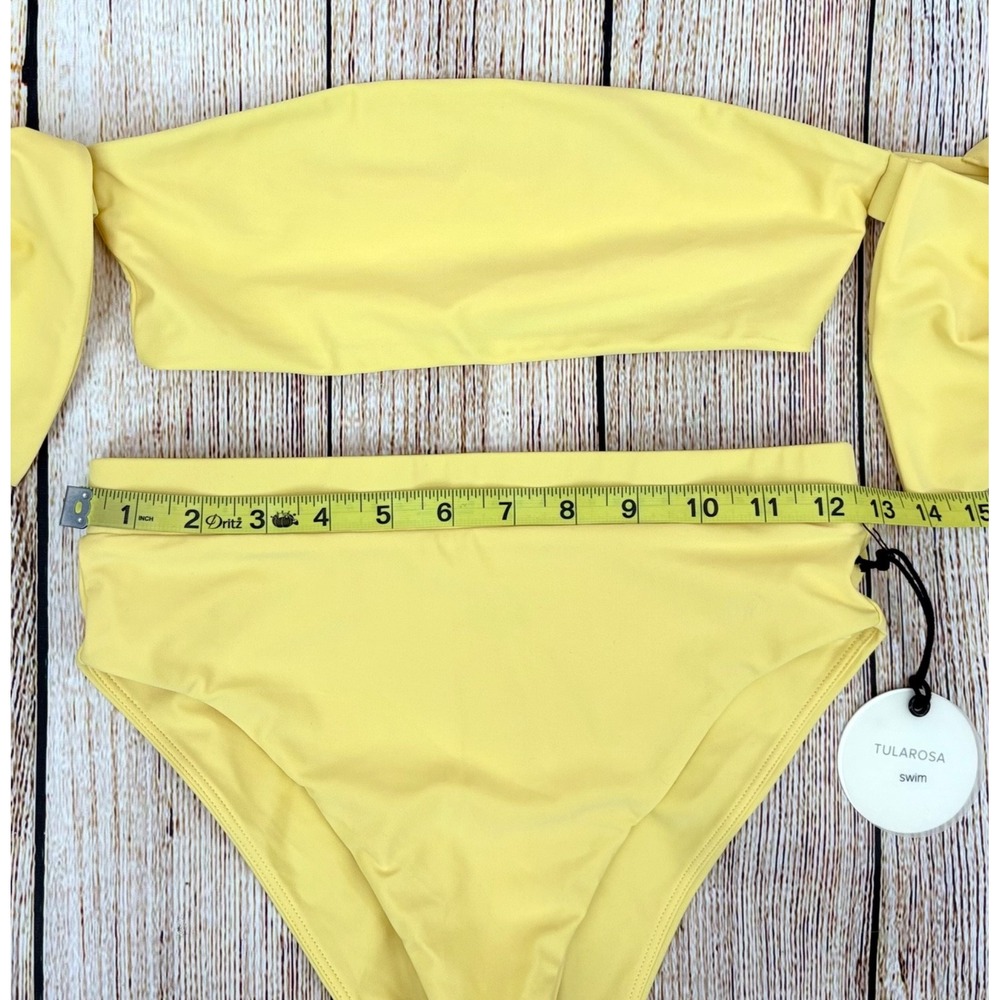 Tularosa Felicity Revolve Yellow Bikini Set Small Off Shoulder High‎ Waist NWT - Picture 4 of 9